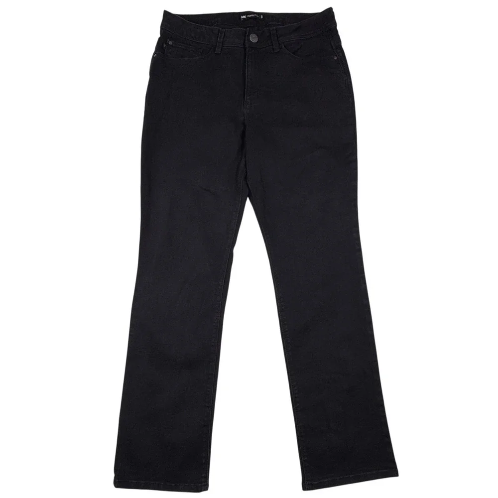Lee‎ Perfect Fit Secret Shaper Straight Leg Jeans Black Womens 14 Medium